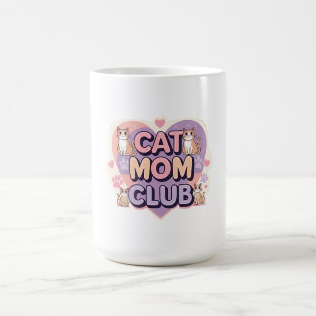 Cat Mom Club - Mug en céramique mignonne pour les  (Centre)