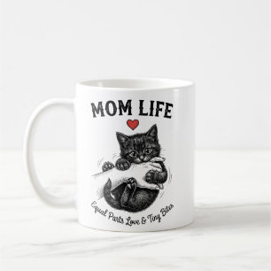 Cat Mom Coffee Mug Mom Life Cute Kitten Funny