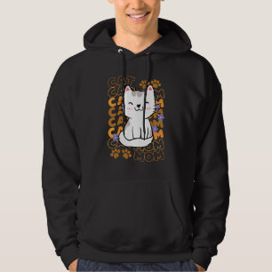 Cat Mom Cute Cat Paws Kitten Purrfectly Adoption Hoodie