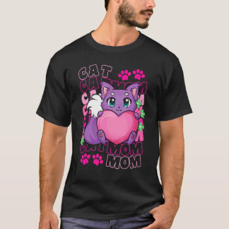 Cat Mom Cute Cat Paws Kitten   Purrfectly Adoption T-Shirt