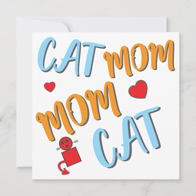 Cat Mom Cute Feline with Optional Personalization  (Front)