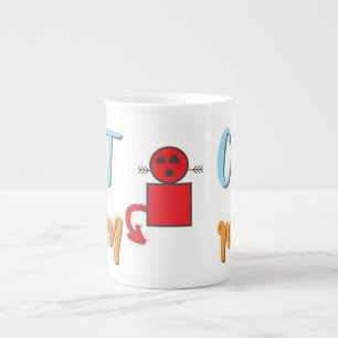 Cat Mom -Cute Feline with Optional Personalization Bone China Mug