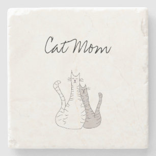 Cat Mom Cute Mother's Day  Stone Coaster