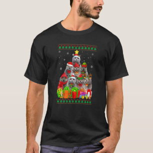 Cat Mom Dad British Shorthair Cat Christmas Tree U T-Shirt