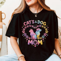 Cat Mom Dog Mom Tie Dye Funny Pet Lover Mother’s 