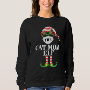 Cat Mom Elf Matching Christmas Group Pjs Family Pa Sweatshirt