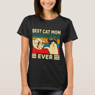 Cat Mom Ever Women Vintage Bump Fit Mothers Day T-Shirt