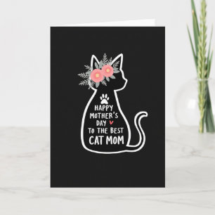 Cat Mom Floral Mothers Day Card