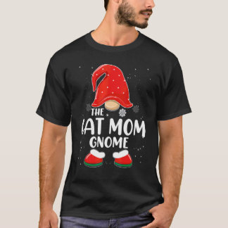 Cat Mom Gnome Buffalo Plaid Matching Family Christ T-Shirt