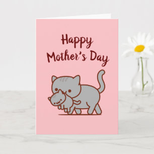 Cat Mom Greeting Card: Happy Mother's Day Card