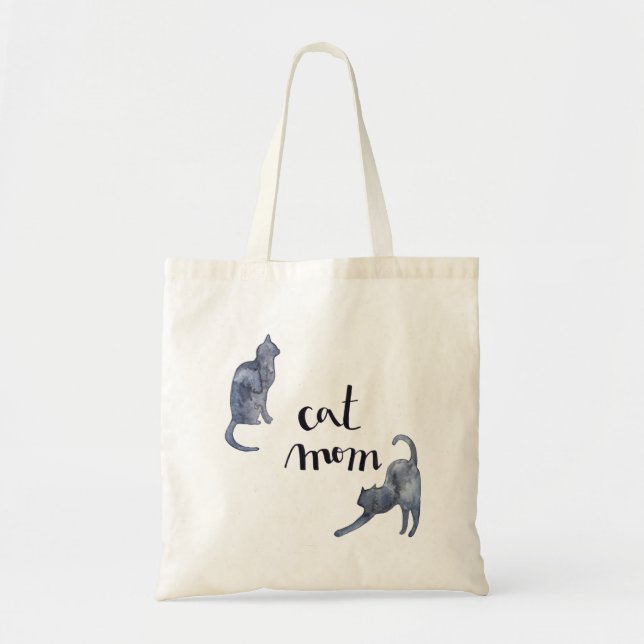 Cat mom illustration tote bag (Front)