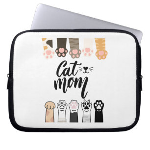 Cat Mom Laptop Sleeve – Gift for Cat Lovers