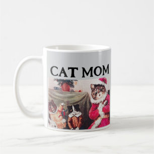 CAT MOM LOUIS WAIN CHRISTMAS CATS COFFEE MUG