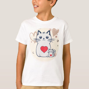 Cat Mom Love   Cute Cat Illustration Tee