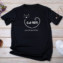 Cat Mom Love Shape and Simple White Script