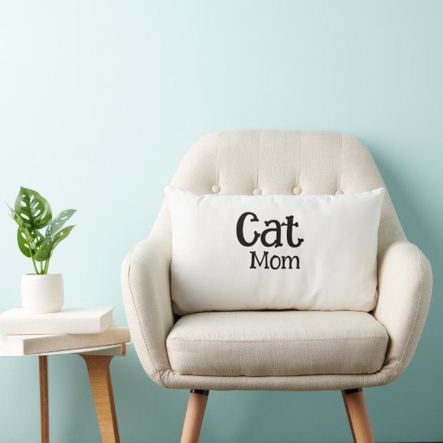 Cat Mom Lumbar Pillow (Chair)