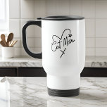 Cat Mom Modern Playful Heart and Fun Typography Travel Mug<br><div class="desc">This simple and classic design is composed of playful and fun script typography</div>