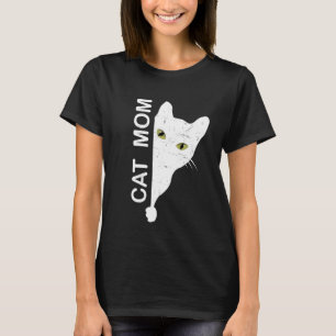 Cat Mom Mother Lover Mom Kitty Cute Funny Meow T-Shirt