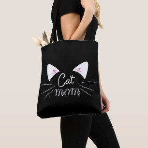 Cat Mom Mother Lover Mom Kitty Cute Funny Meow     Tote Bag