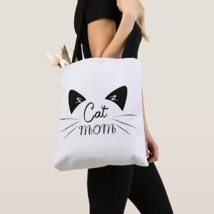 Cat Mom Mother Lover Mom Kitty Cute Funny Meow     Tote Bag