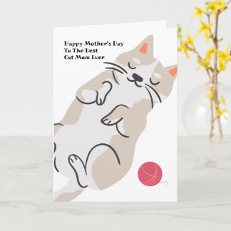 Cat Mom Mother's Day Card
