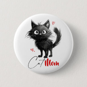 Cat Mom Mothers Day Gifts 2 Inch Round Button