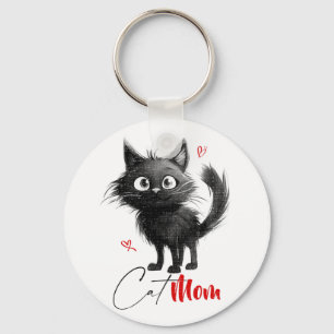 Cat Mom Mothers Day Gifts Keychain