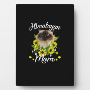 Cat Mom Mother's Day Gifts Sunflower Himalayan Mom Plaque