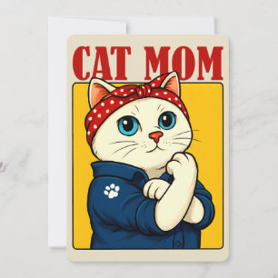 Cat Mom Mothers Day Invitation
