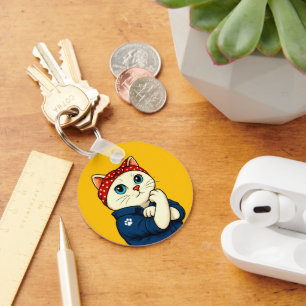 Cat Mom Mothers Day Keychain