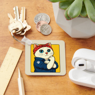 Cat Mom Mothers Day Keychain