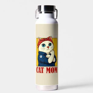 Cat Mom Mothers Day Water Bottle