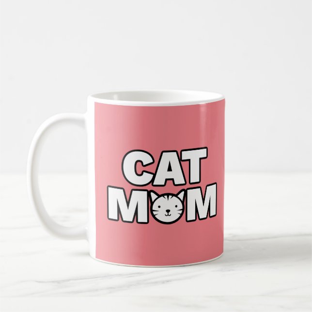CAT MOM Mug (Pink) (Left)