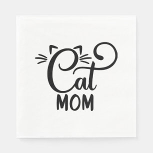 Cat mom   napkin