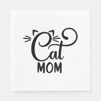 Cat mom napkin