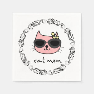 Cat Mom Napkin