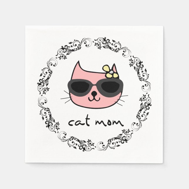 Cat Mom  Napkin (Front)