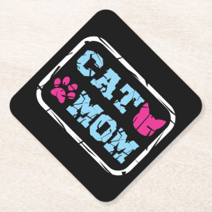 Cat Mom Paper Coaster