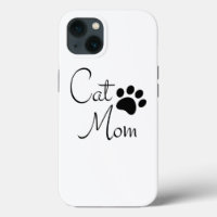 Cat Mom Paw Print Saying Personalized