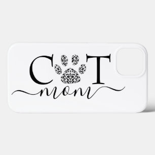 Cat Mom pawprint iPhone 13 Case