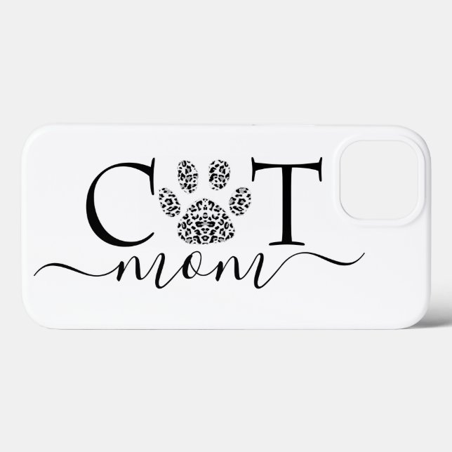 Cat Mom pawprint  Case-Mate iPhone Case (Back (Horizontal))