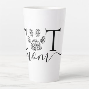 Cat Mom pawprint  Latte Mug