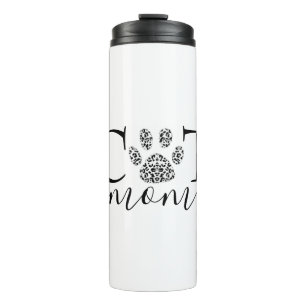 Cat Mom pawprint  Thermal Tumbler