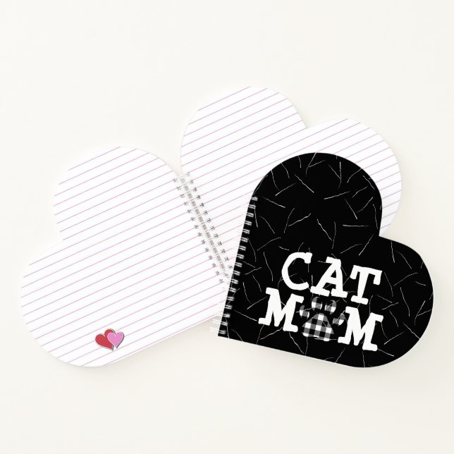 Cat Mom Pawprint with Cat Hair Notebook (Inside)