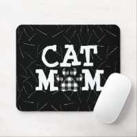 Cat Mom Pawprint with Cat Hairs 