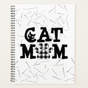 Cat Mom Pawprint with Cat Hairs  Planner