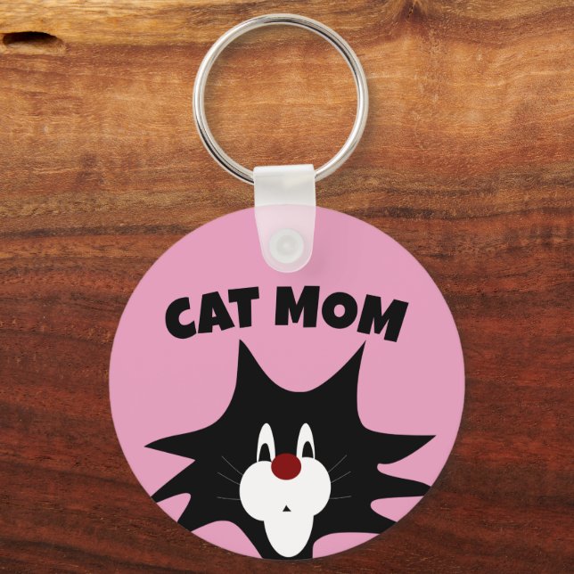 CAT MOM PINK KEYCHAIN (Front)