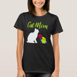 Cat Mom Proud Autism Mother Asperger Asd Autistic T-Shirt