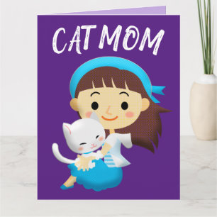 CAT MOM PURRFECT BIRTHDAY FRAMABLE BIG CARD