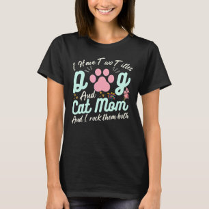Cat Mom Quote Floral Happy Mother's Day Cool Dog M T-Shirt